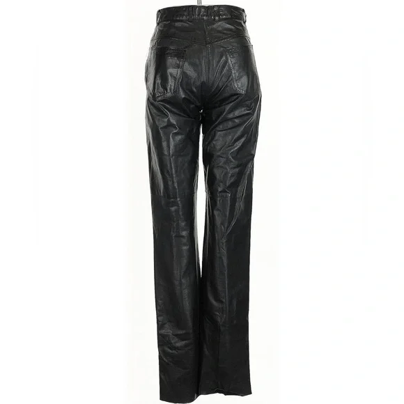 Vintage Black Leather Pants - Picture 2 of 7